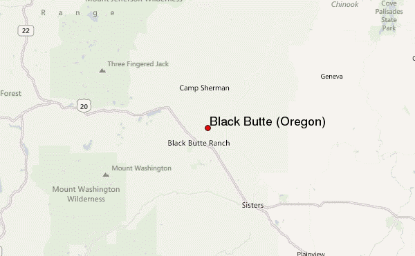 Black Butte (Oregon) Location Map