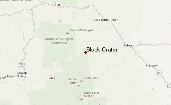 Black Crater Location Map