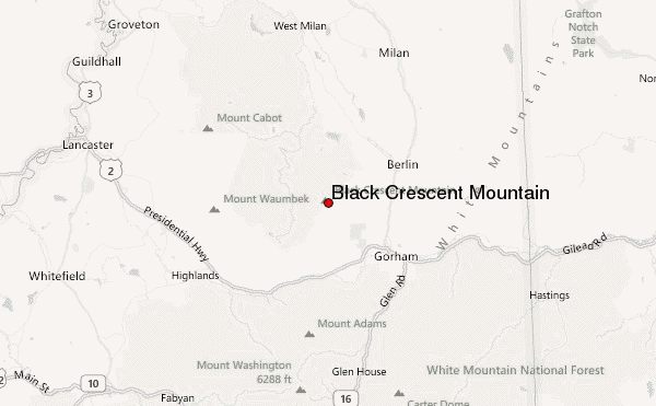 Black Crescent Mountain Location Map