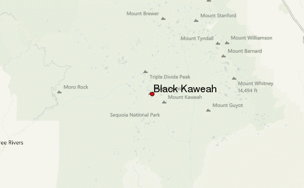 Black Kaweah Location Map