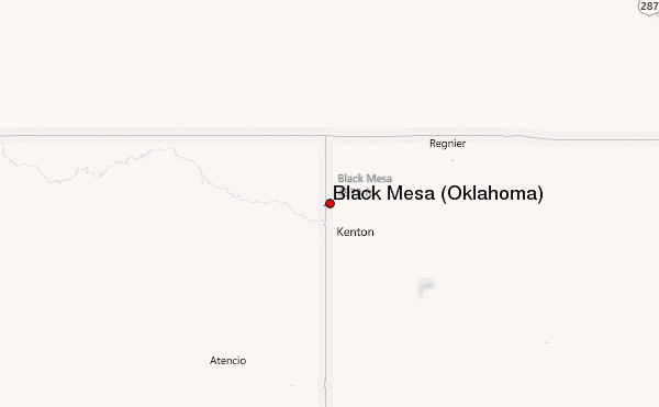 Black Mesa (Oklahoma) Location Map