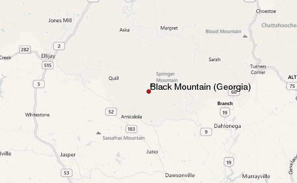 Black Mountain (Georgia) Location Map