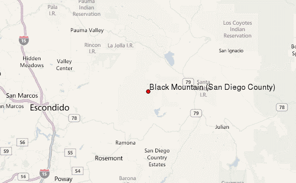 Black Mountain (San Diego County) Location Map