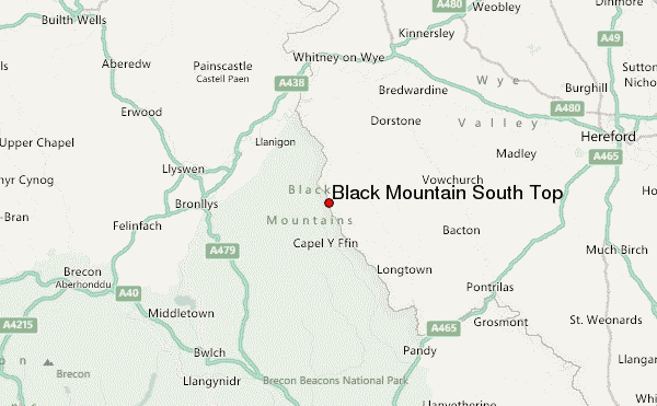 Black Mountain South Top Location Map
