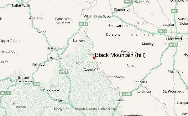 Black Mountain (hill) Location Map