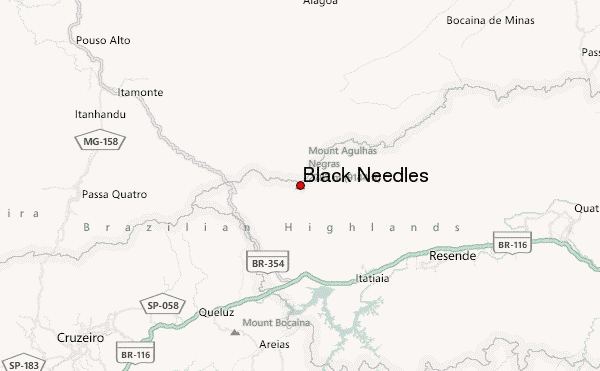 Black Needles Location Map