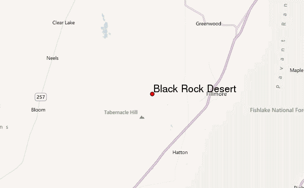 Black Rock Desert Location Map