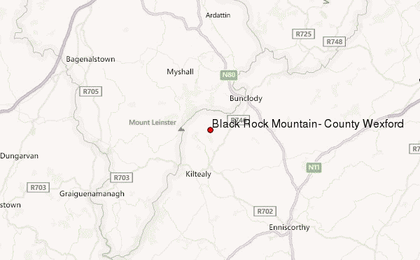Black Rock Mountain, County Wexford Location Map