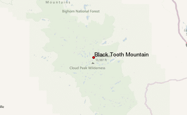 Black Tooth Mountain Location Map