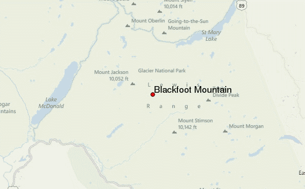 Blackfoot Mountain Location Map