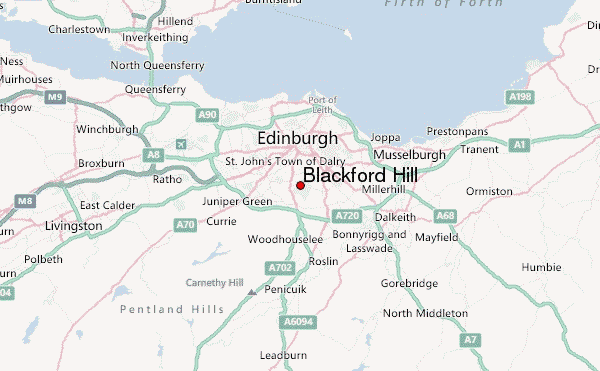 Blackford Hill Location Map