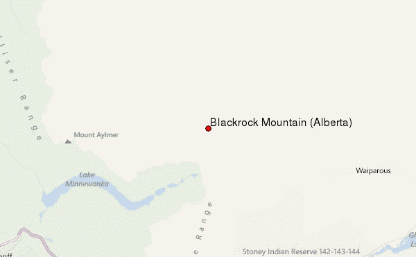 Blackrock Mountain (Alberta) Location Map