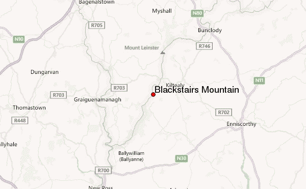 Blackstairs Mountain Location Map