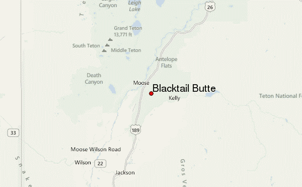 Blacktail Butte Location Map