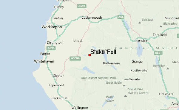 Blake Fell Location Map