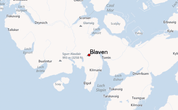 Blaven Location Map
