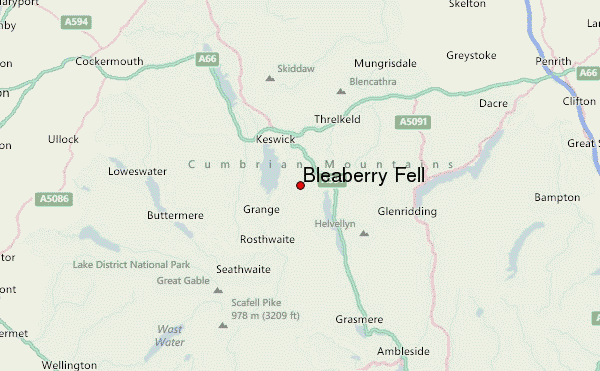 Bleaberry Fell Location Map