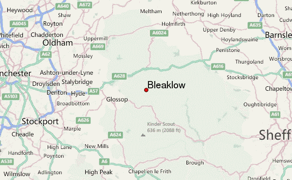 Bleaklow Location Map