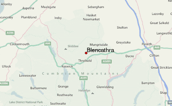 Blencathra Location Map
