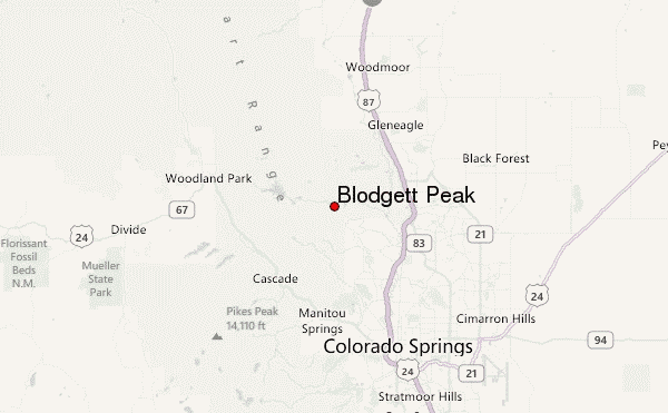 Blodgett Peak Location Map