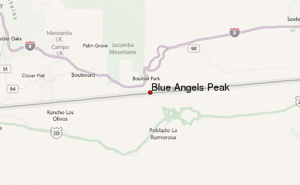 Blue Angels Peak Location Map