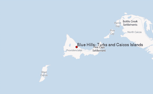Blue Hills, Turks and Caicos Islands Location Map