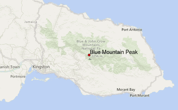 Blue Mountain Peak Location Map