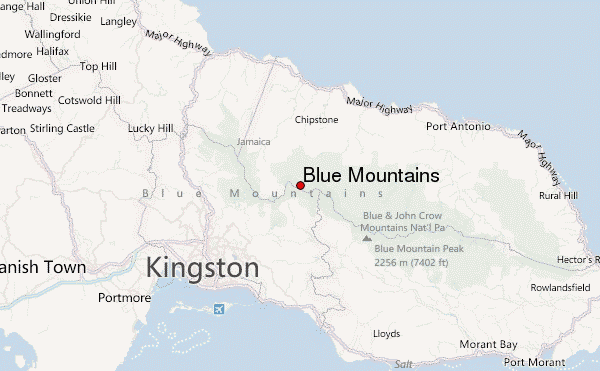 Blue Mountains Location Map