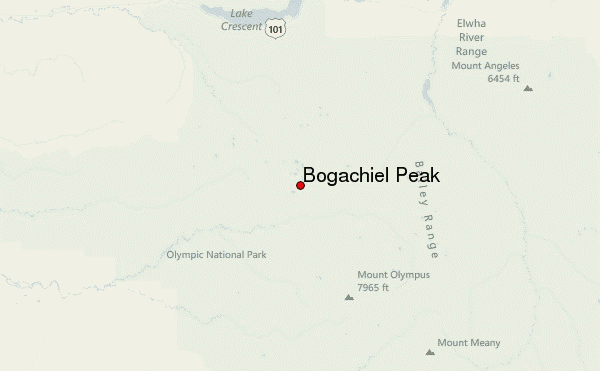 Bogachiel Peak Location Map