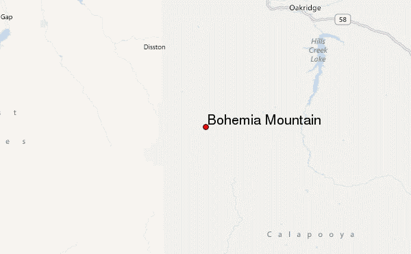 Bohemia Mountain Location Map