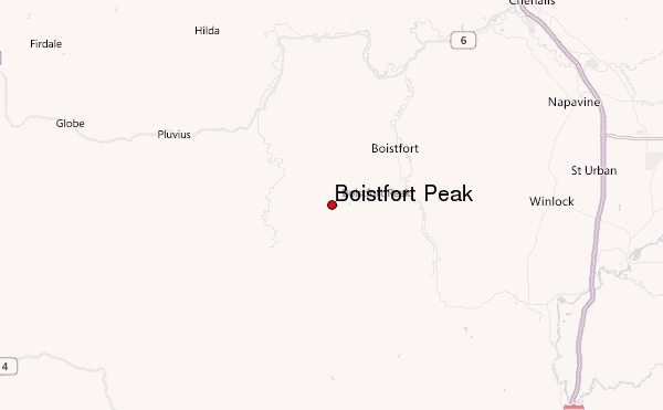 Boistfort Peak Location Map