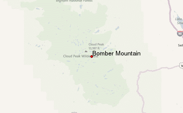 Bomber Mountain Location Map