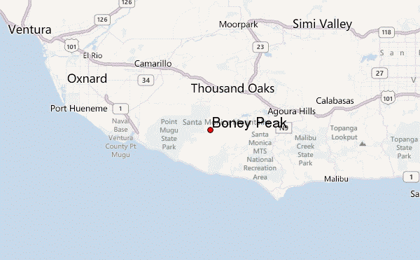 Boney Peak Location Map