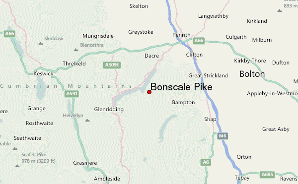 Bonscale Pike Location Map