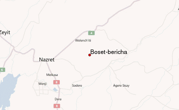 Boset-bericha Location Map