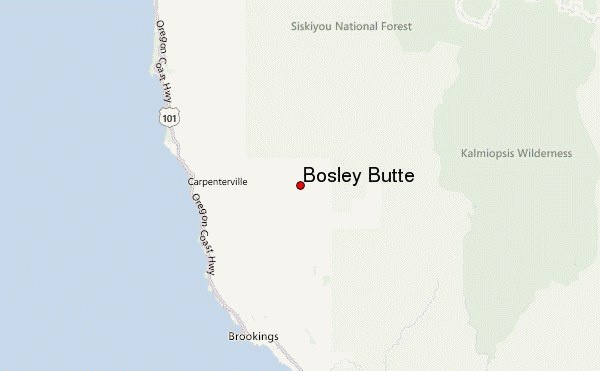 Bosley Butte Location Map