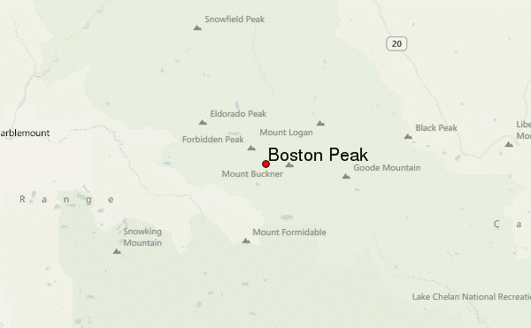 Boston Peak Location Map