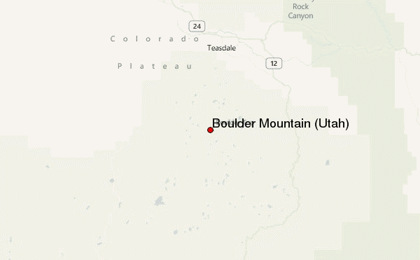 Boulder Mountain (Utah) Location Map