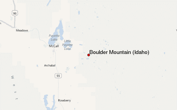 Boulder Mountain (Idaho) Location Map