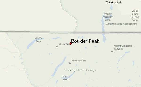 Boulder Peak Location Map