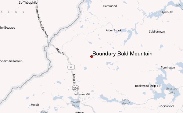 Boundary Bald Mountain Location Map