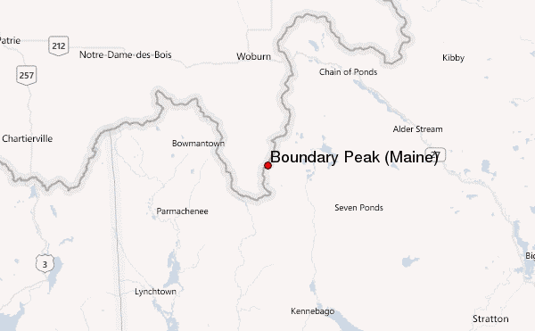 Boundary Peak (Maine) Location Map