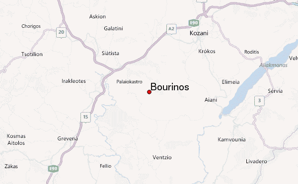 Bourinos Location Map