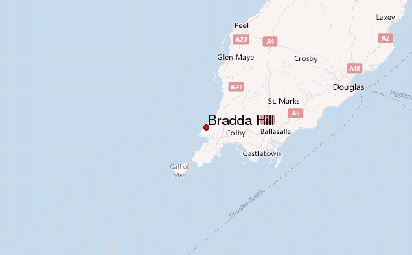 Bradda Hill Location Map