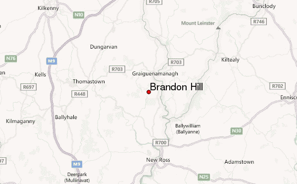 Brandon Hill Location Map