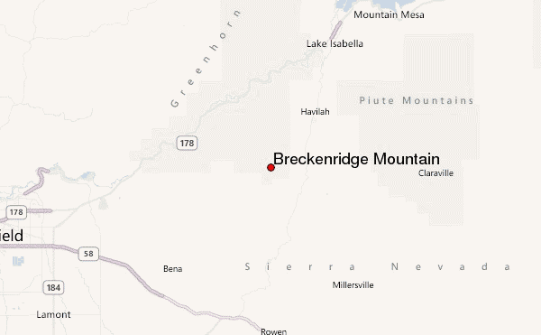 Breckenridge Mountain Location Map