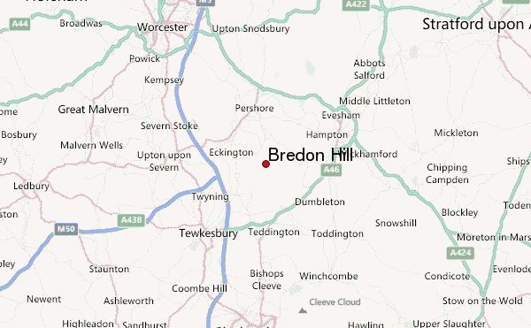 Bredon Hill Location Map