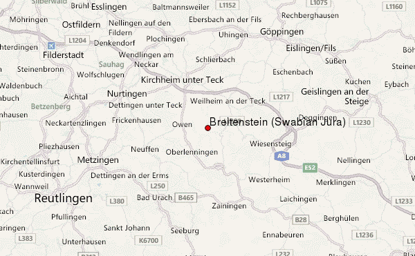 Breitenstein (Swabian Jura) Location Map