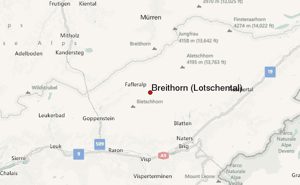 Breithorn (Lötschental) Location Map