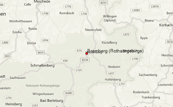 Bremberg (Rothaargebirge) Location Map